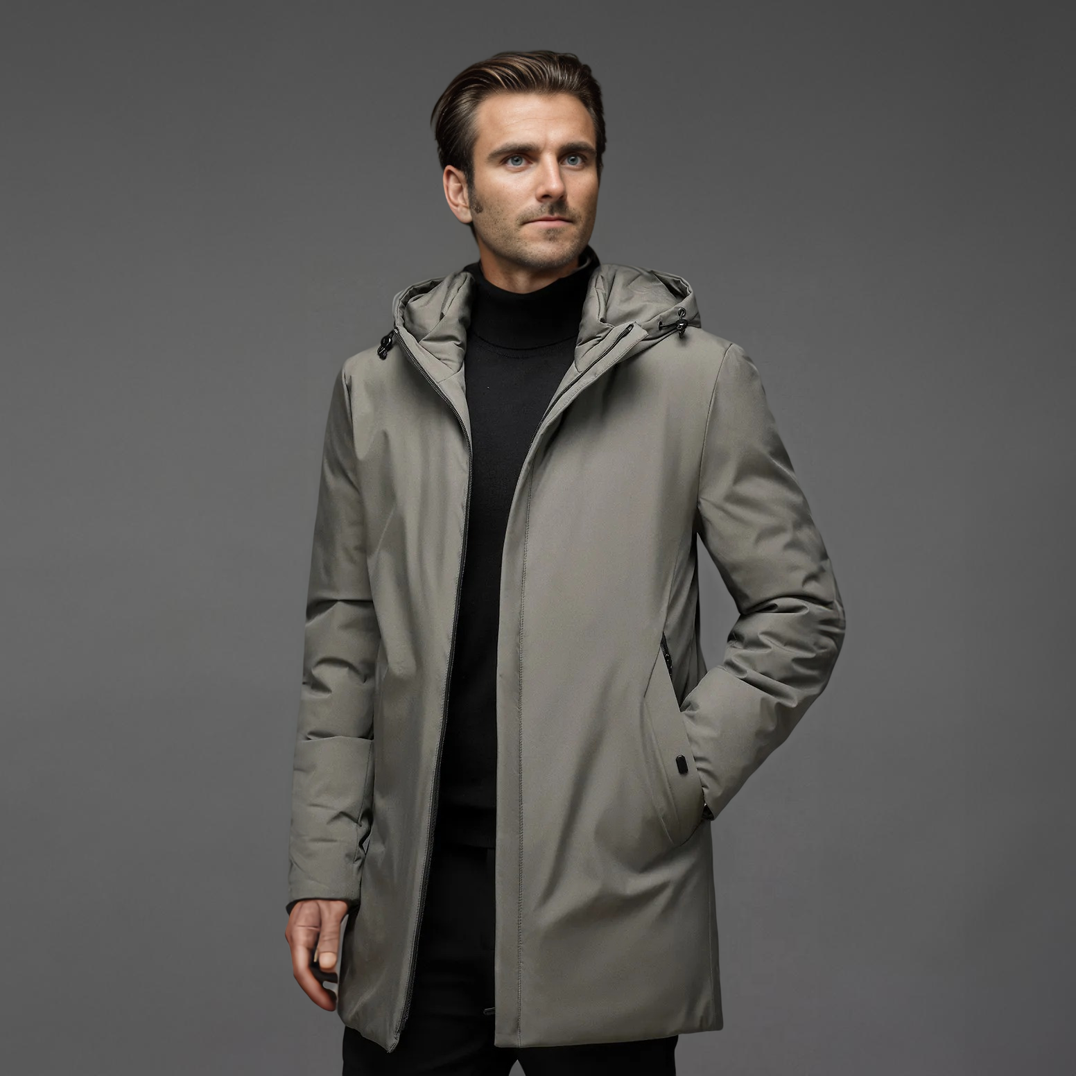 Cappotto invernale da uomo | Giacca calda con cappuccio