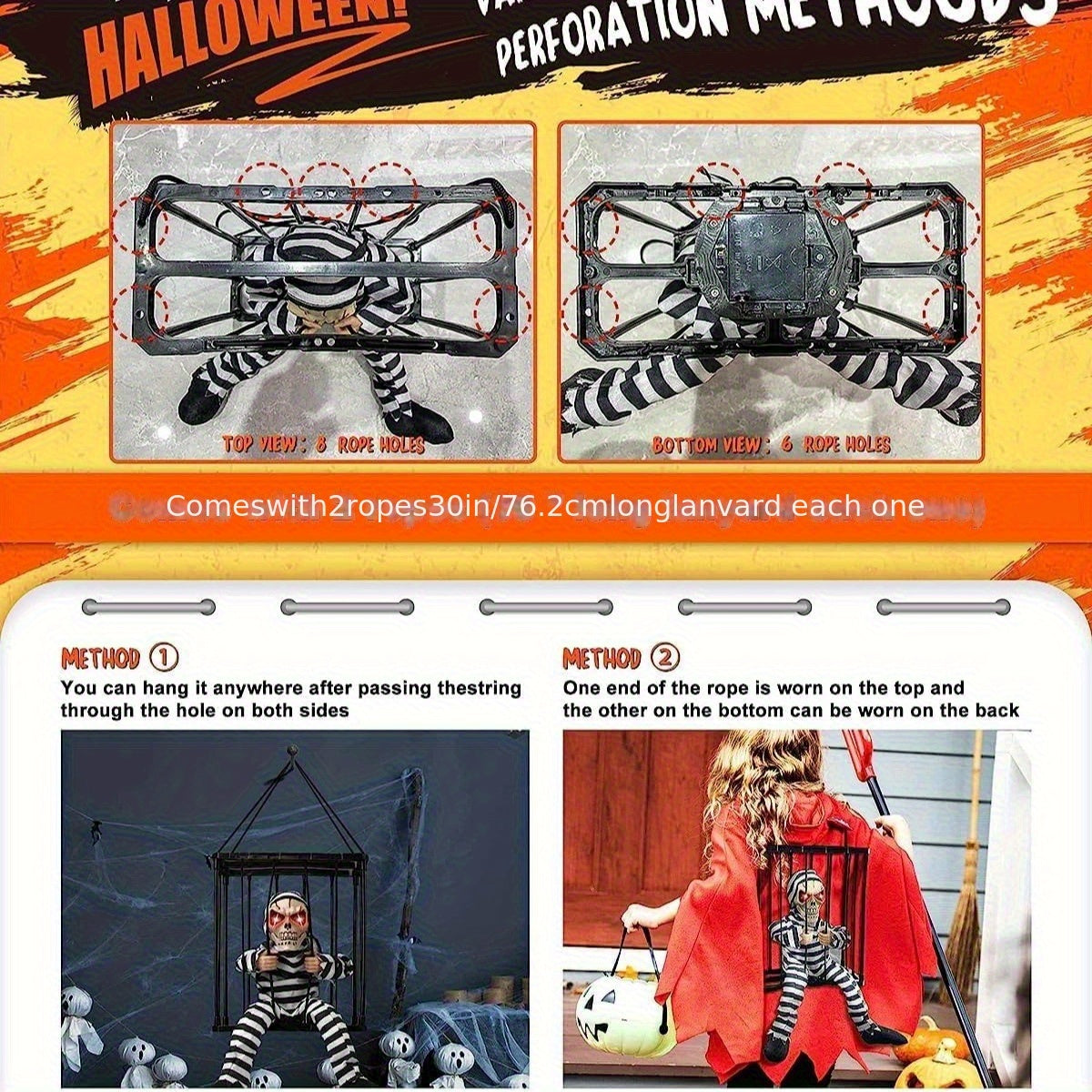 TerrorBone | Animated Screaming Skeleton Halloween Decoration – Motion Sensor Outdoor Creepy Prop
