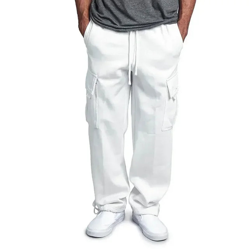 Ultra-comfortable men's cargo jogging trousers made from fleece