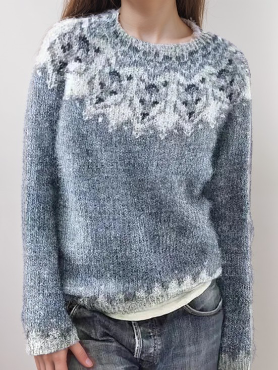 Fair Isle Crewneck Sweater for Women - Image 2