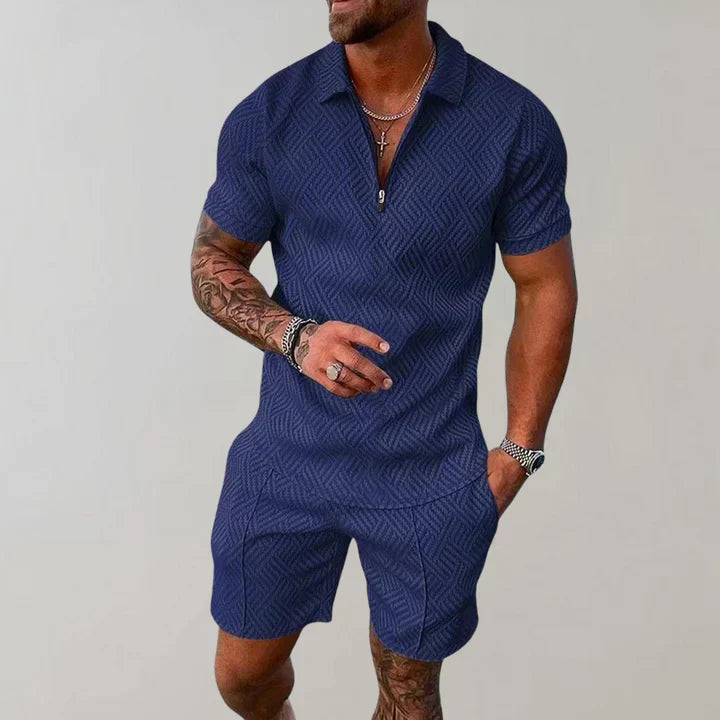 Oliver men's summer set - Breathable cotton and linen, lightweight and comfortable with elegant style