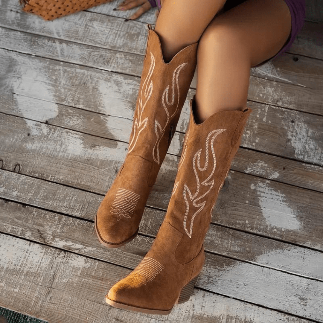 Women's Cowboy Boots - Elegant Retro Western Style