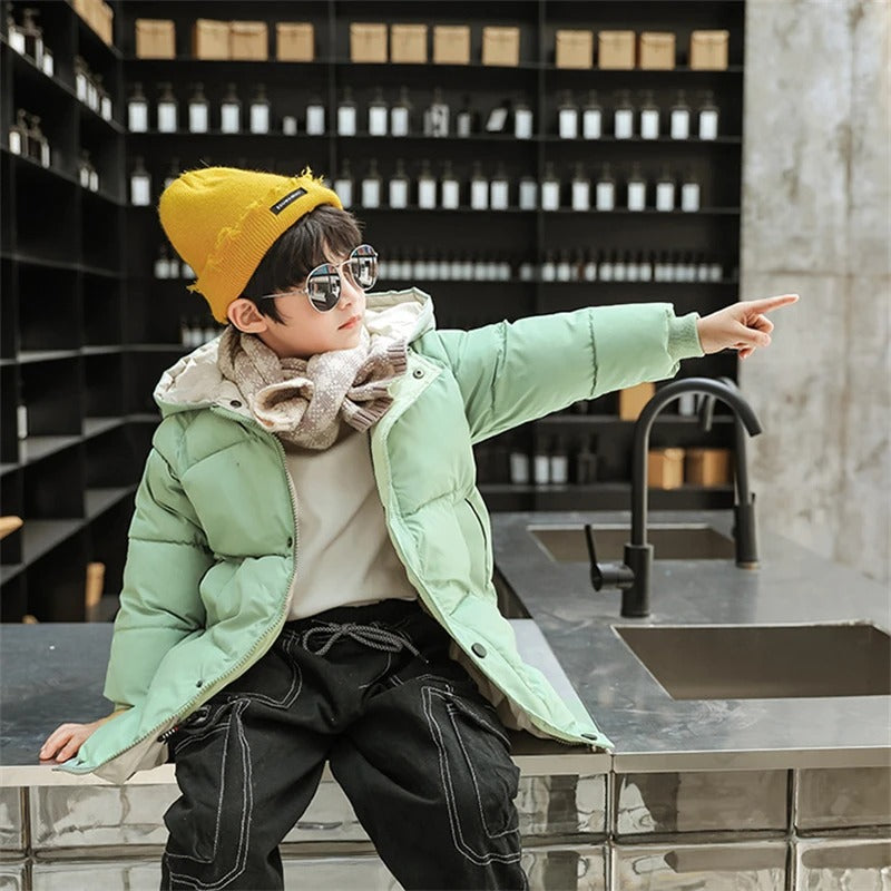 Тепла зимова куртка-парка для дітей
