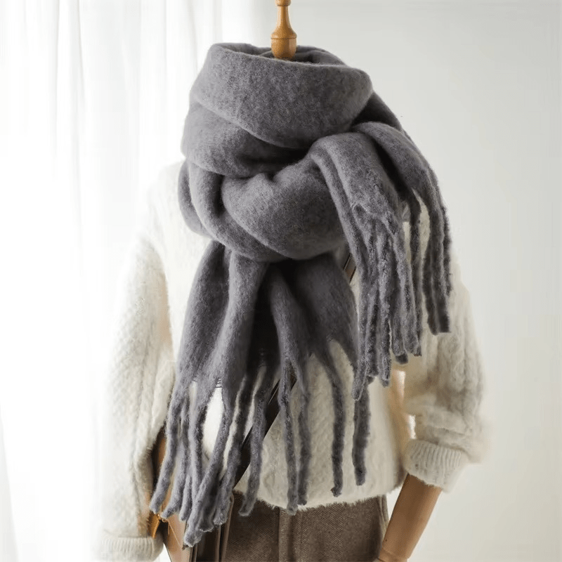CosyCharm - Morbida sciarpa in cashmere con nappe per le calde giornate invernali