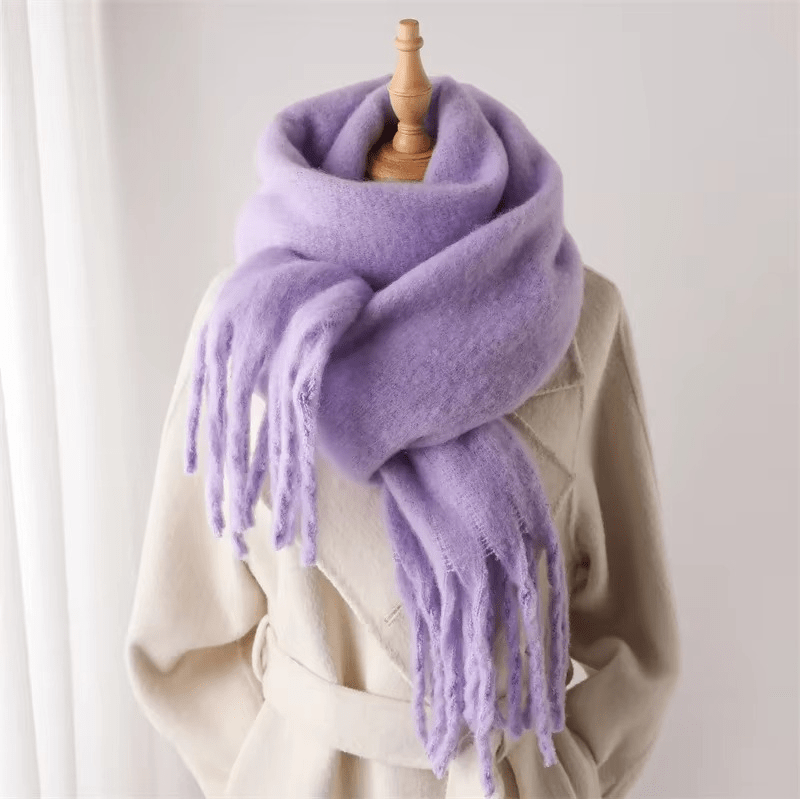 CosyCharm - Morbida sciarpa in cashmere con nappe per le calde giornate invernali