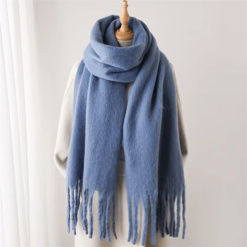 CosyCharm - Morbida sciarpa in cashmere con nappe per le calde giornate invernali