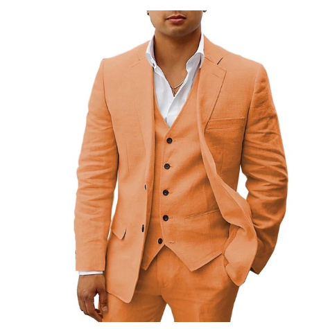Elegant 3-piece men's suit - chic attire for weddings and summer ceremonies