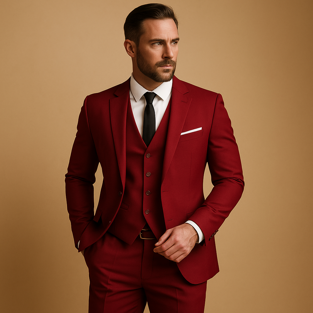 Three-piece slim fit men's suit with blazer and pants | Beaumont