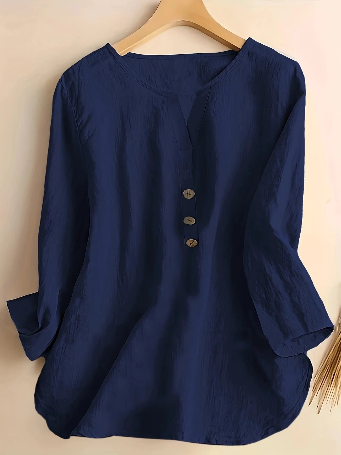 Luna - Casual Cotton and Linen Blouse