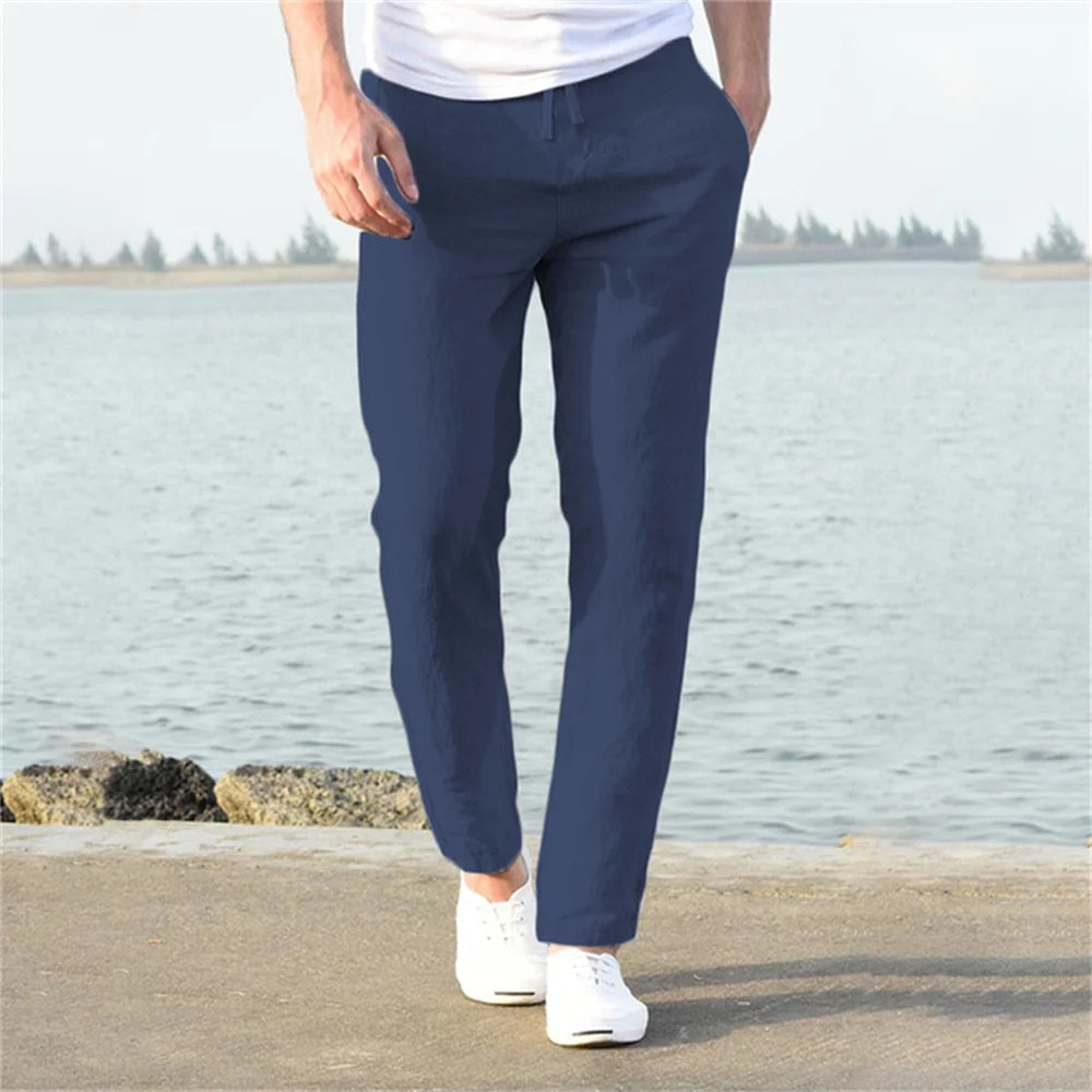 Noah Men's Linen Pants - Lightweight and Comfortable Summer Pants with Loose Fit