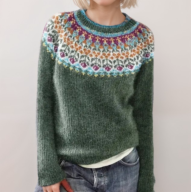 Fair Isle Crewneck Sweater for Women - Image 3