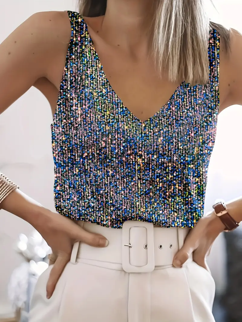 Zadie - Sleeveless Sequin Top