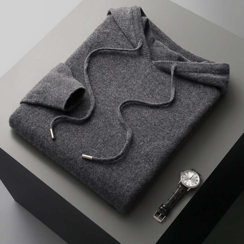 Long Sleeve Knit Hoodie for Men - Image 4