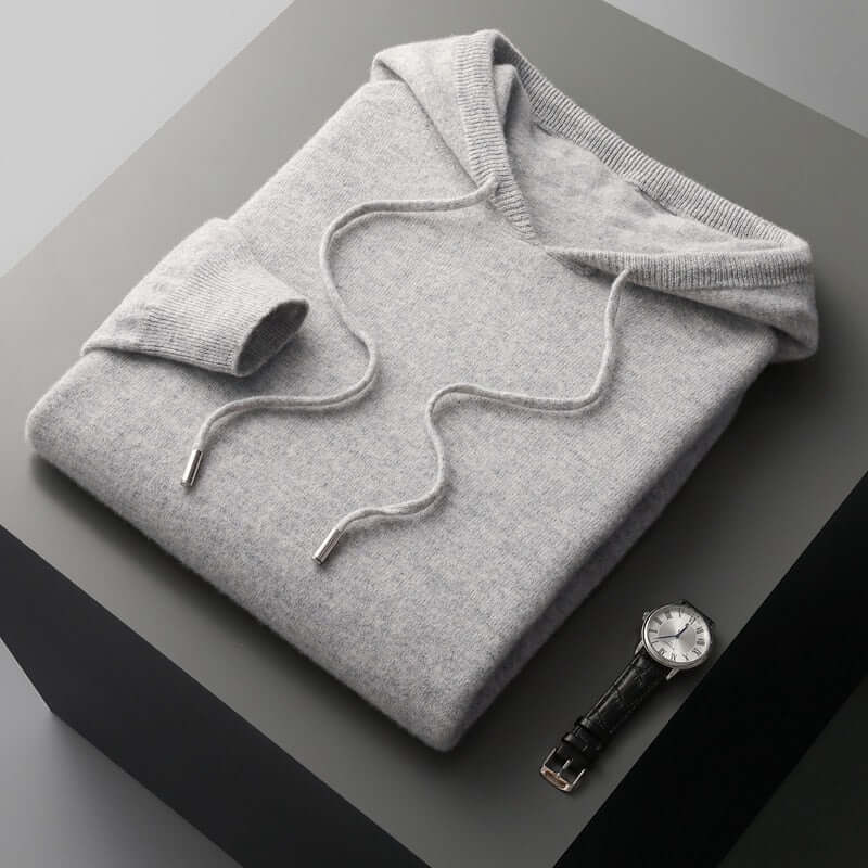 Long Sleeve Knit Hoodie for Men - Image 3