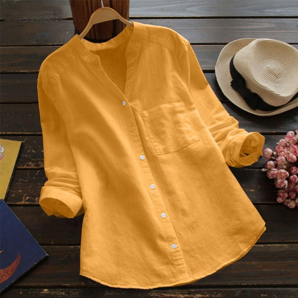 Aloyse Women's Shirt - Comfort in Breathable Cotton and Linen and Loose, Casual Cut