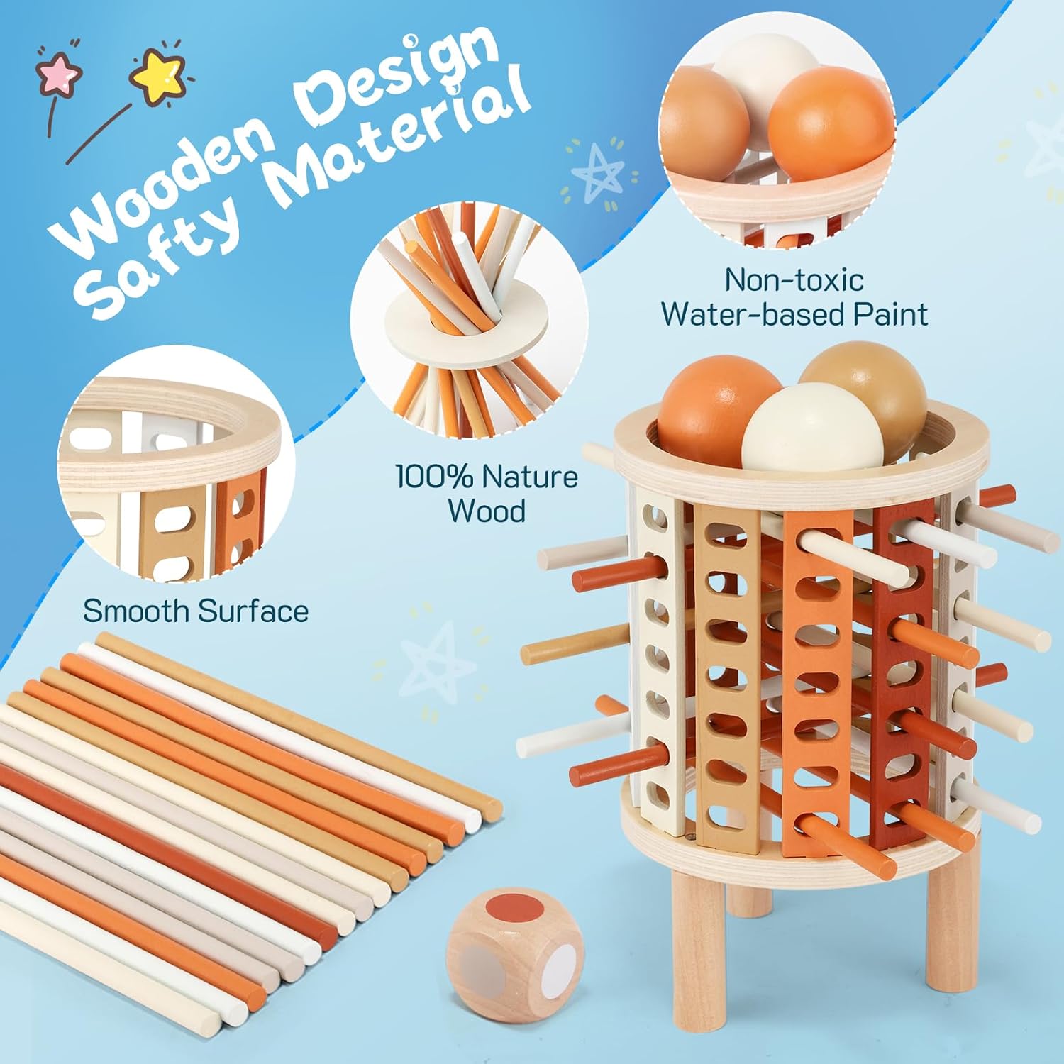 Colored learning tower Montessori toy