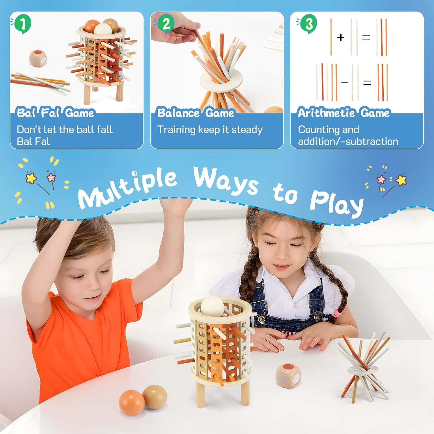 Colored learning tower Montessori toy