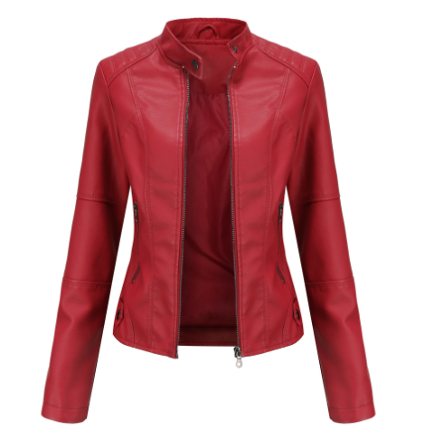 Fitted Biker Jacket for Women - Image 2