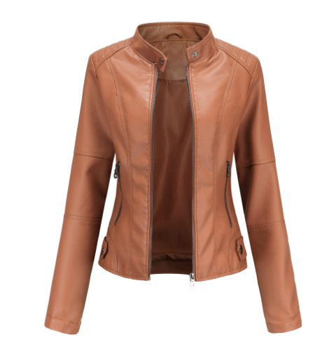 Fitted Biker Jacket for Women - Image 3