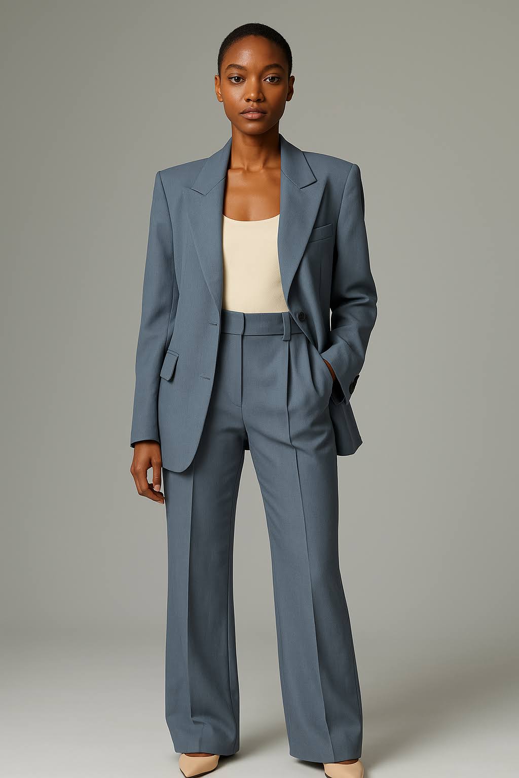 Wide Leg Blazer Pant Set for Women - Image 6