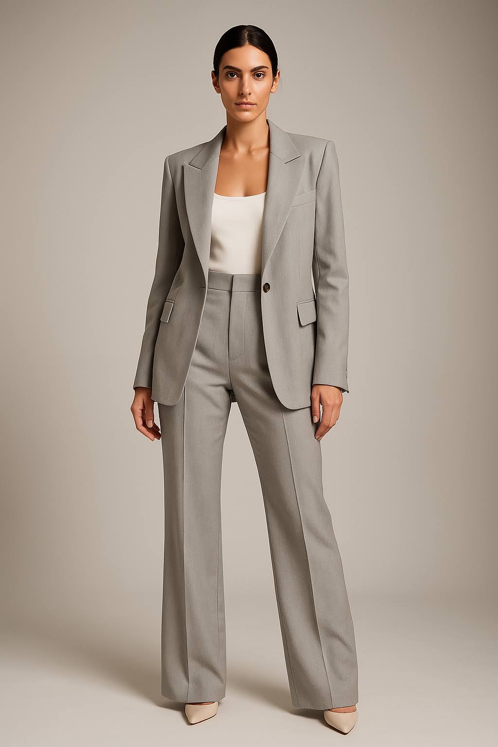 Wide Leg Blazer Pant Set for Women - Image 2