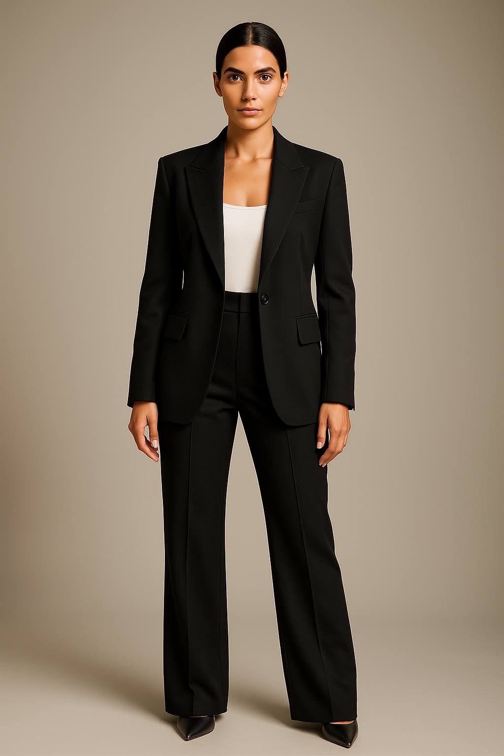 Wide Leg Blazer Pant Set for Women - Image 4