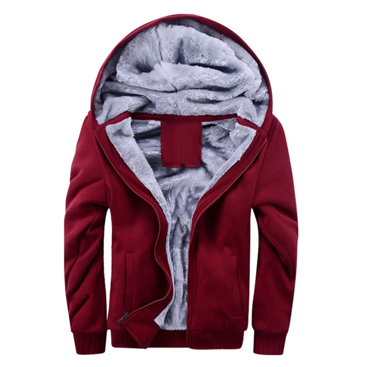 Fleece Lined Full Zip Hoodie for Men - Image 7