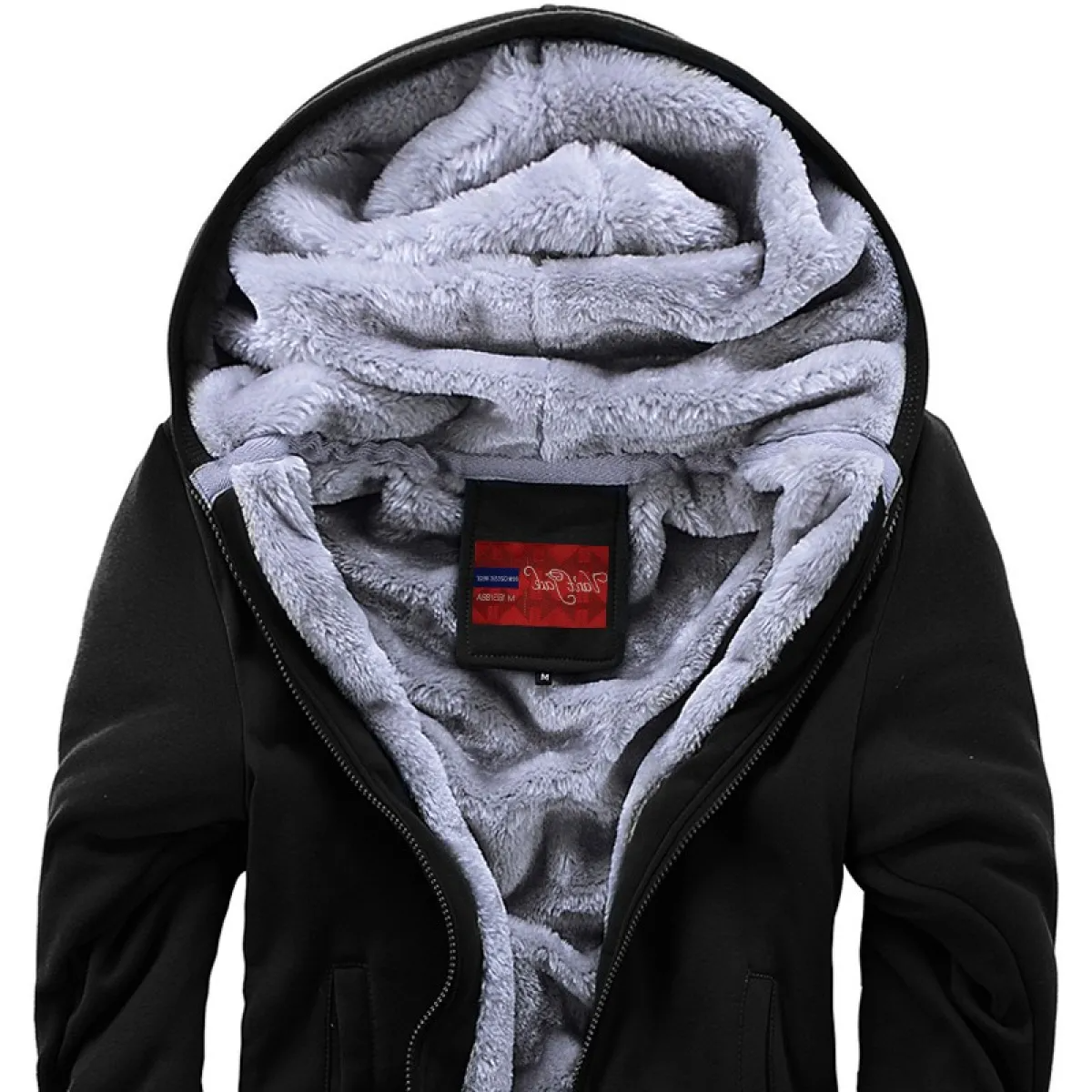 Fleece Lined Full Zip Hoodie for Men - Image 3