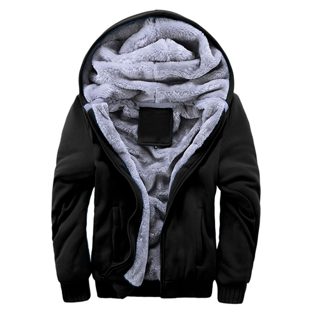 Fleece Lined Full Zip Hoodie for Men - Image 4