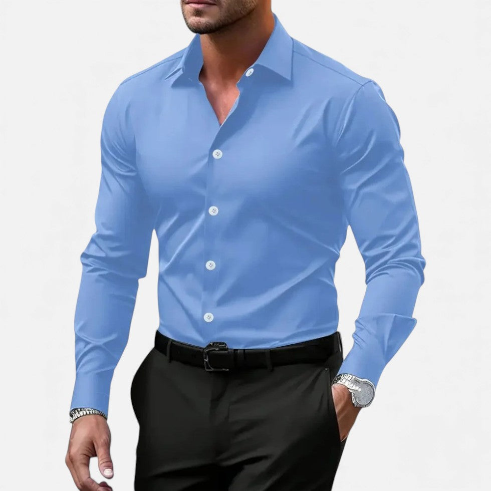 Slim-Fit Dress Shirt for Men - Image 4