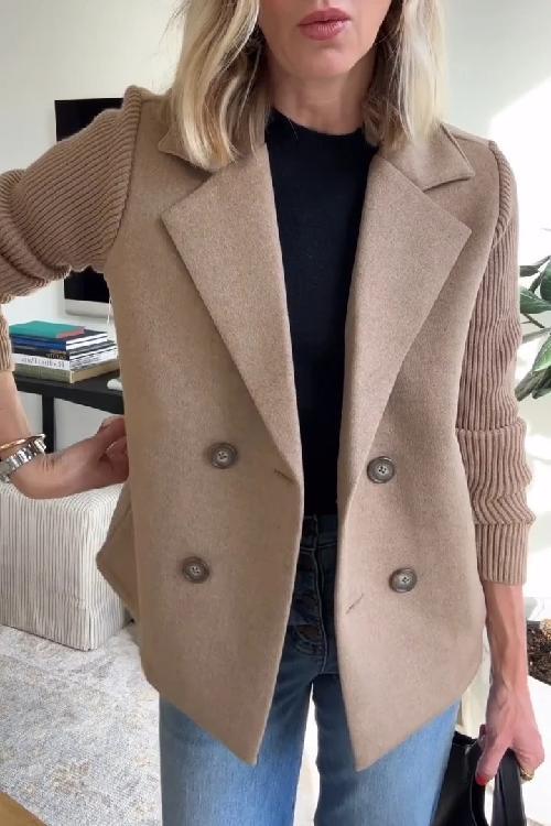 Double-Breasted Relaxed Fit Jacket for Women - Image 7