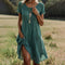 Graziana Women's Summer Dress - Airy Linen and Cotton Dress with Elegant Cut for Warm Days