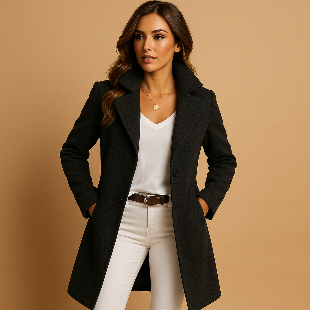 Double-Breasted Long Coat for Women - Image 3