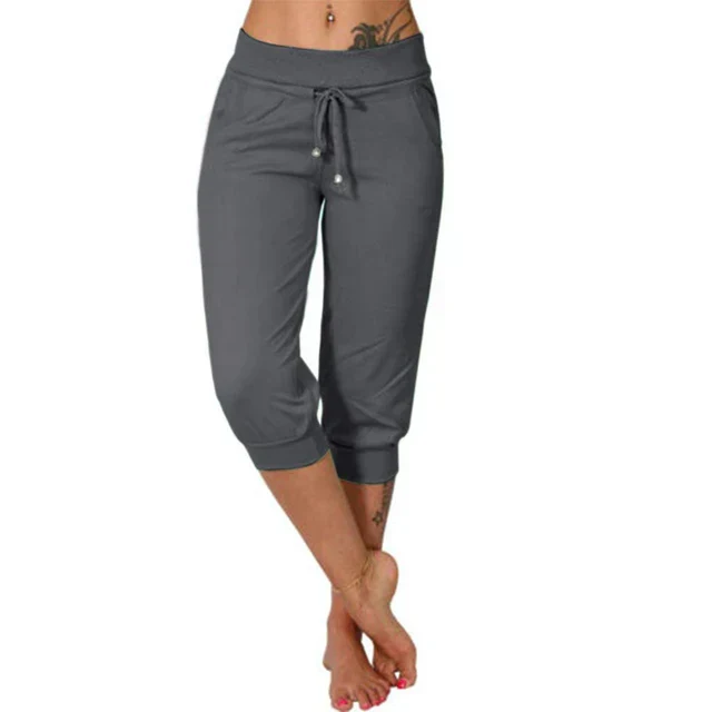 Indie - Capri Trousers with Drawstring Waist