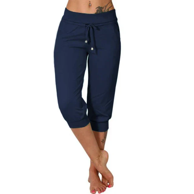 Indie - Capri Trousers with Drawstring Waist