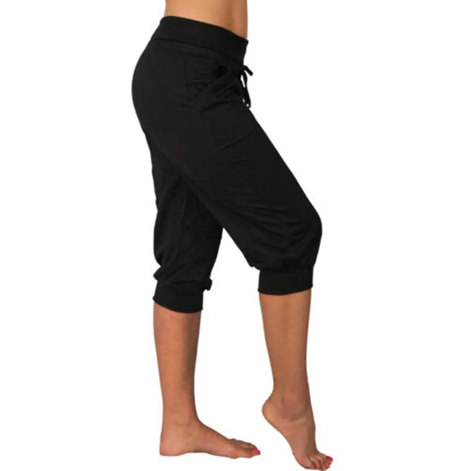 Indie - Capri Trousers with Drawstring Waist