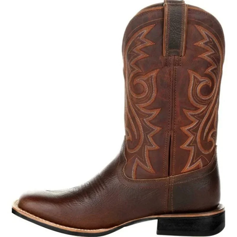 Embroidered Western Cowboy Boots for Men - Image 4