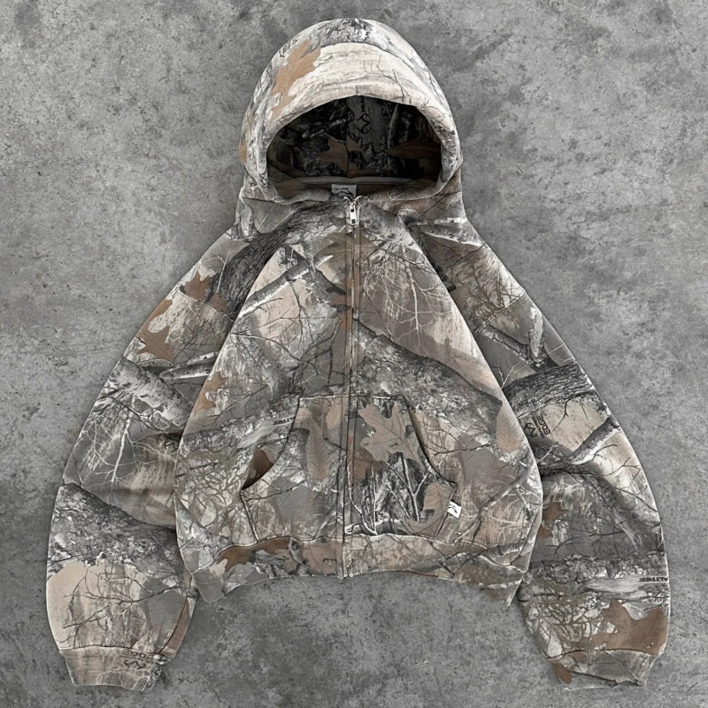 Image of Men's Camo Full Zip Hoodie