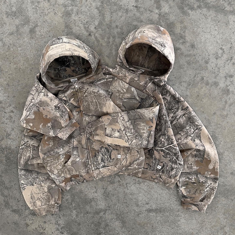 Image of Men's Camo Full Zip Hoodie