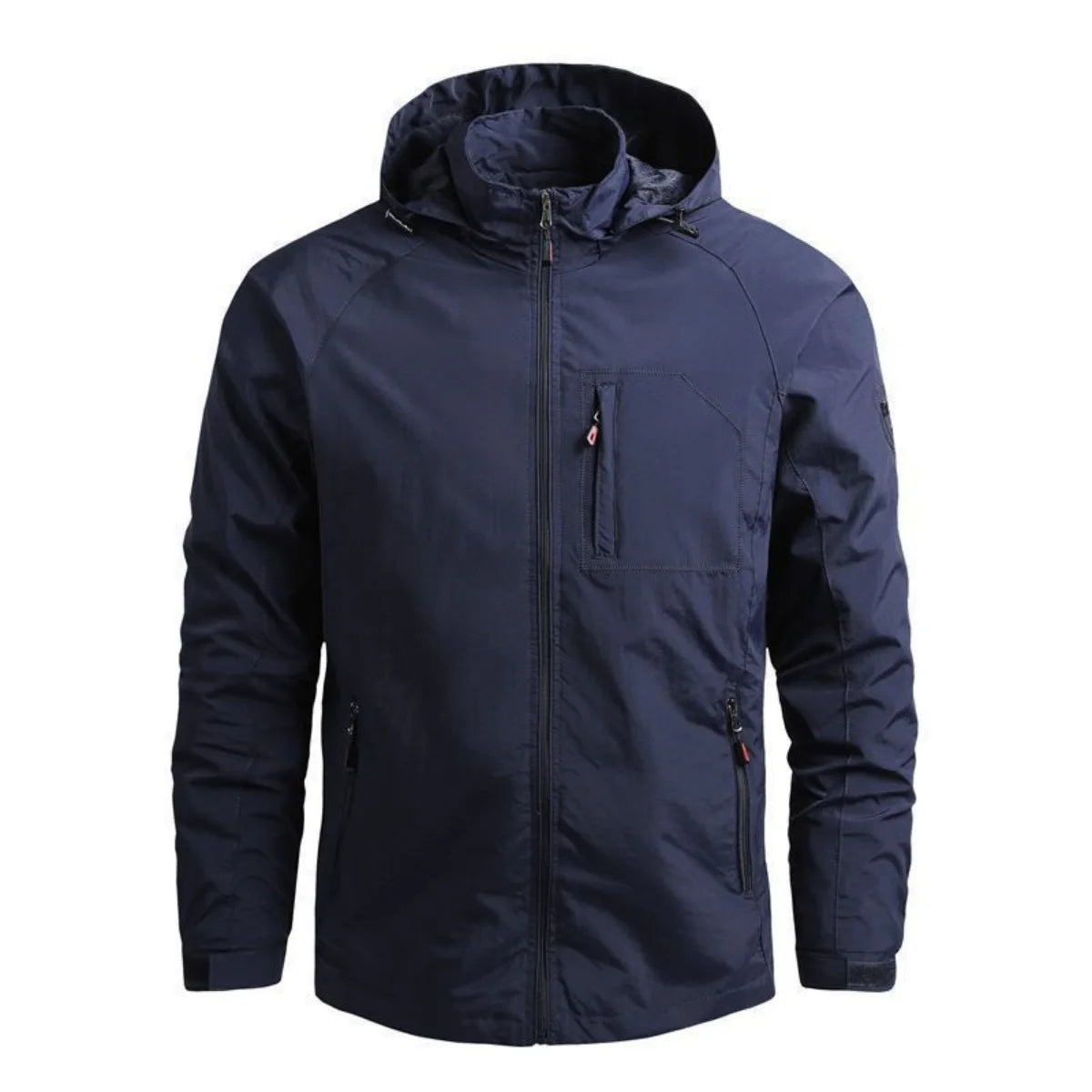 Lightweight windbreaker cargo jacket for men
