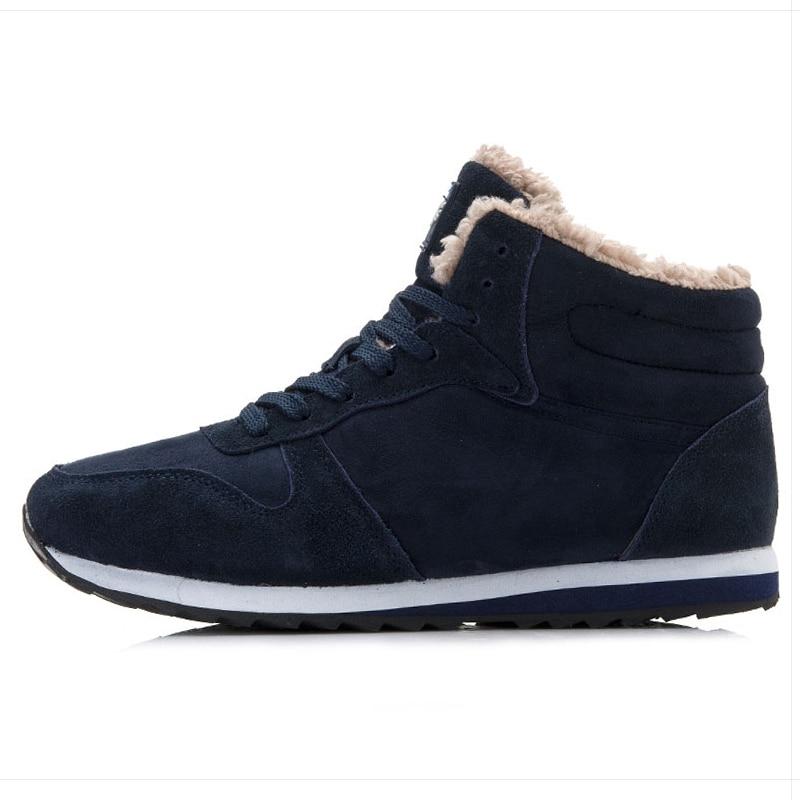 Calzado casual de invierno para hombre - Zapatillas altas con forro de piel