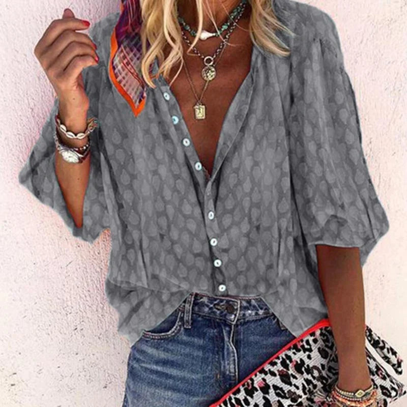 Women's Summer Billie Blouse - Lightweight and Breathable Shirt with Elegant Cut for Hot Days