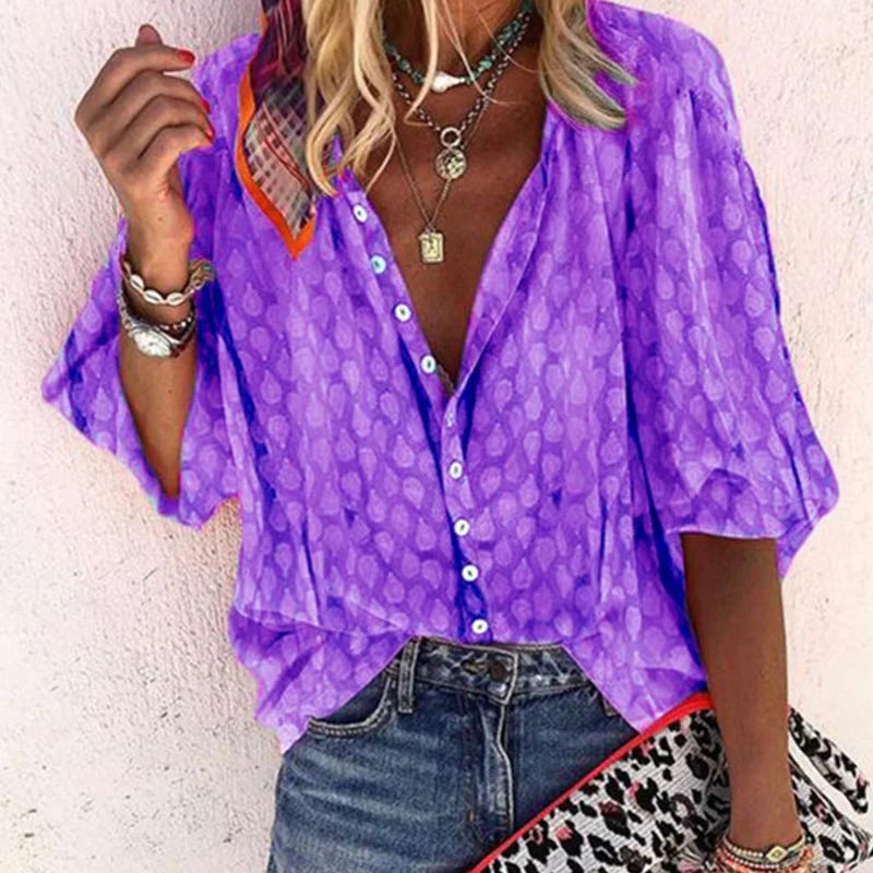 Women's Summer Billie Blouse - Lightweight and Breathable Shirt with Elegant Cut for Hot Days