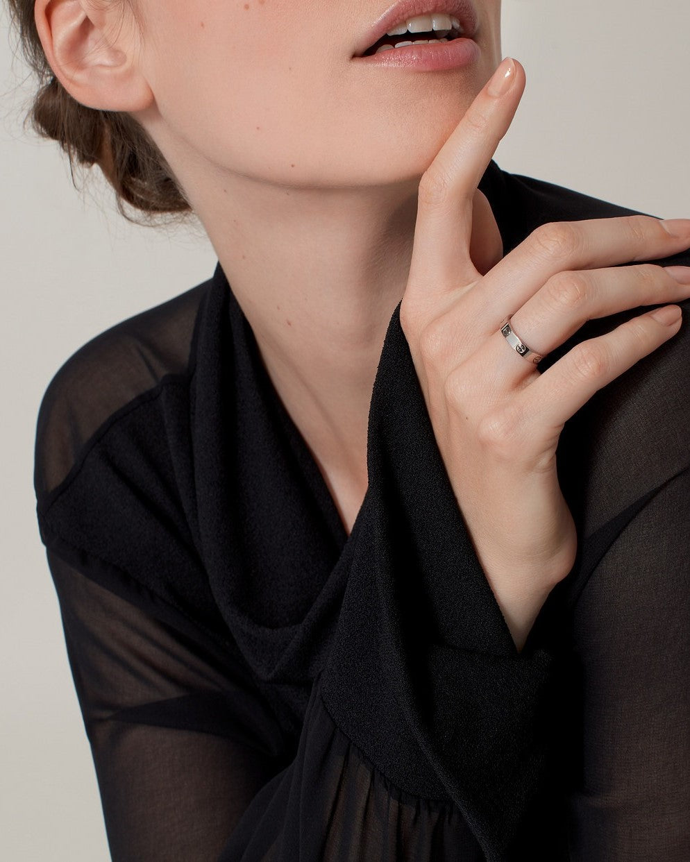 Aria - Unisex-ring i sølv, størrelse 1, zinklegering