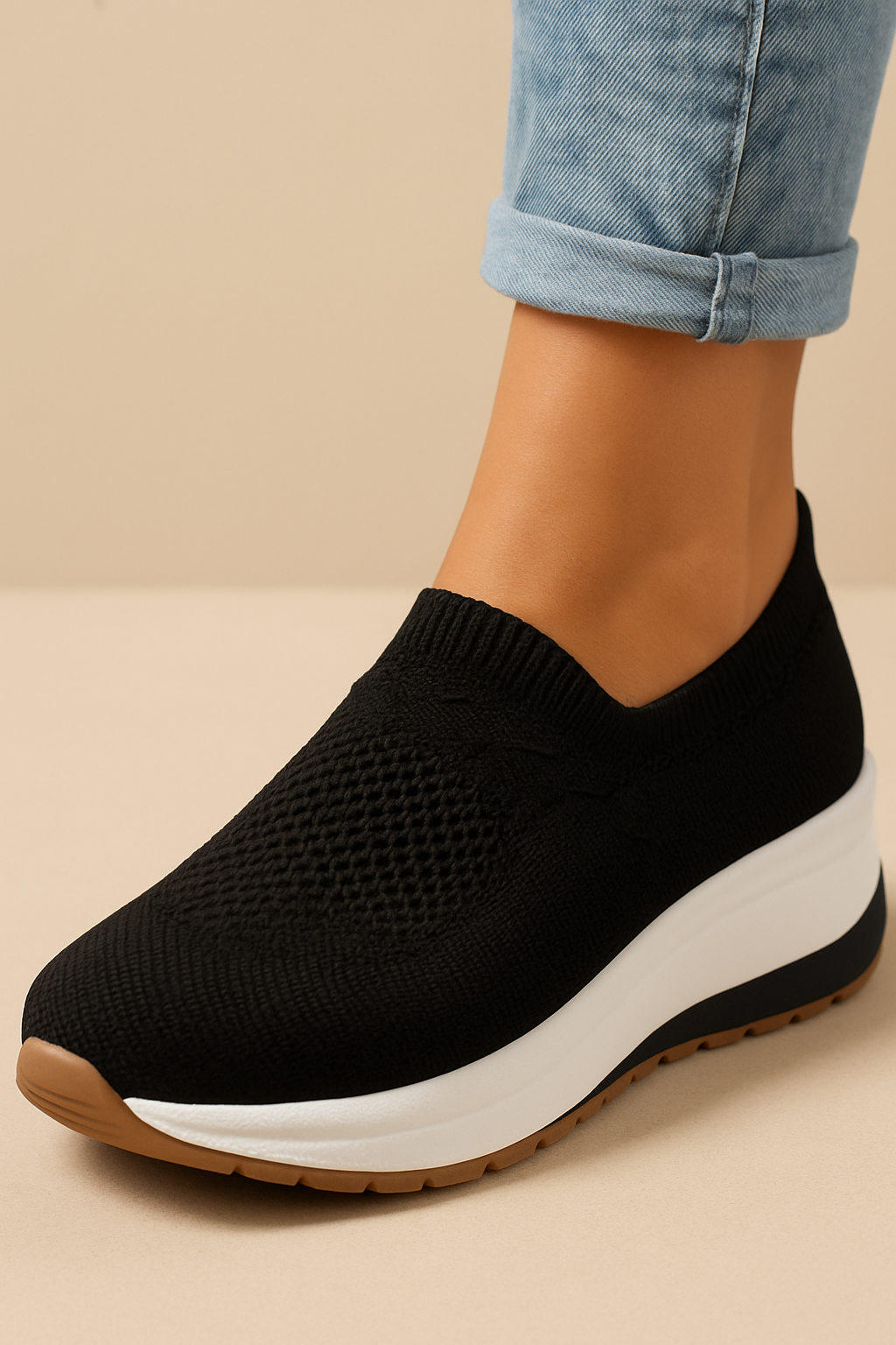 Image of Women's Knit Slip-On Sneakers