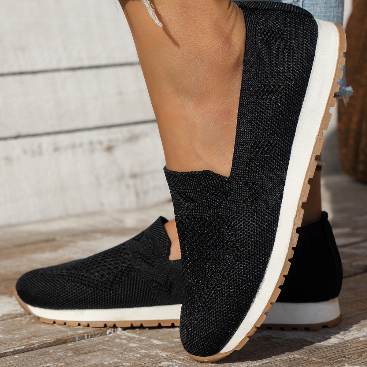 Image of Women's Knit Slip-On Sneakers