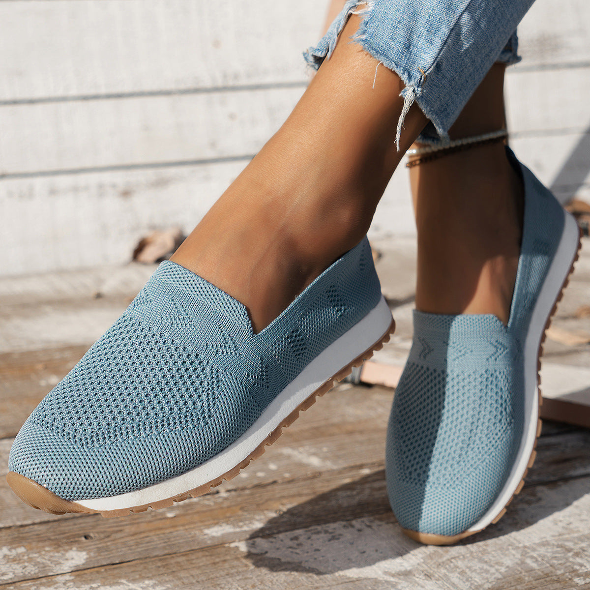 Image of Women's Knit Slip-On Sneakers