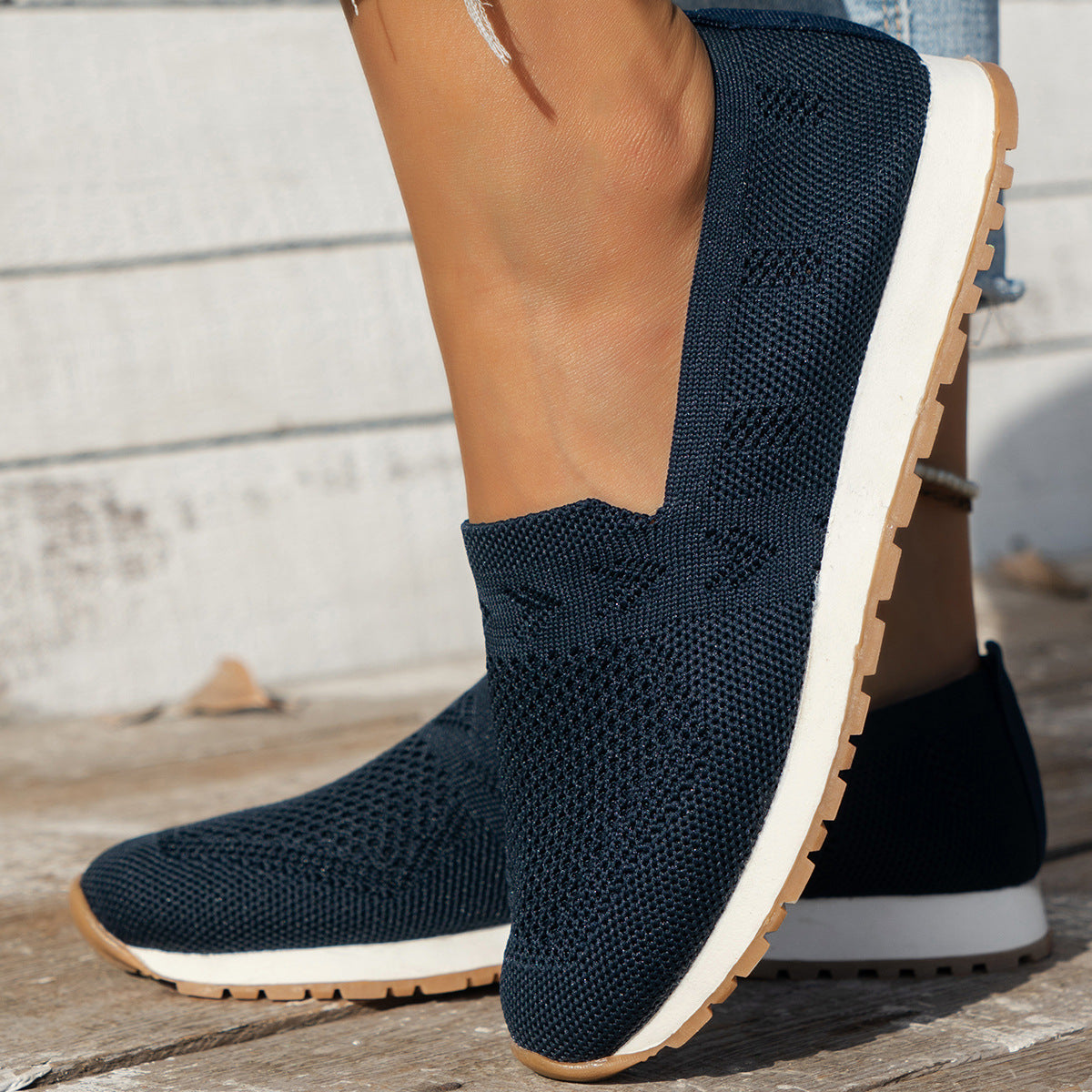 Image of Women's Knit Slip-On Sneakers