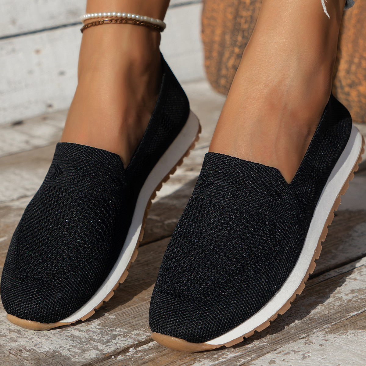 Image of Women's Knit Slip-On Sneakers