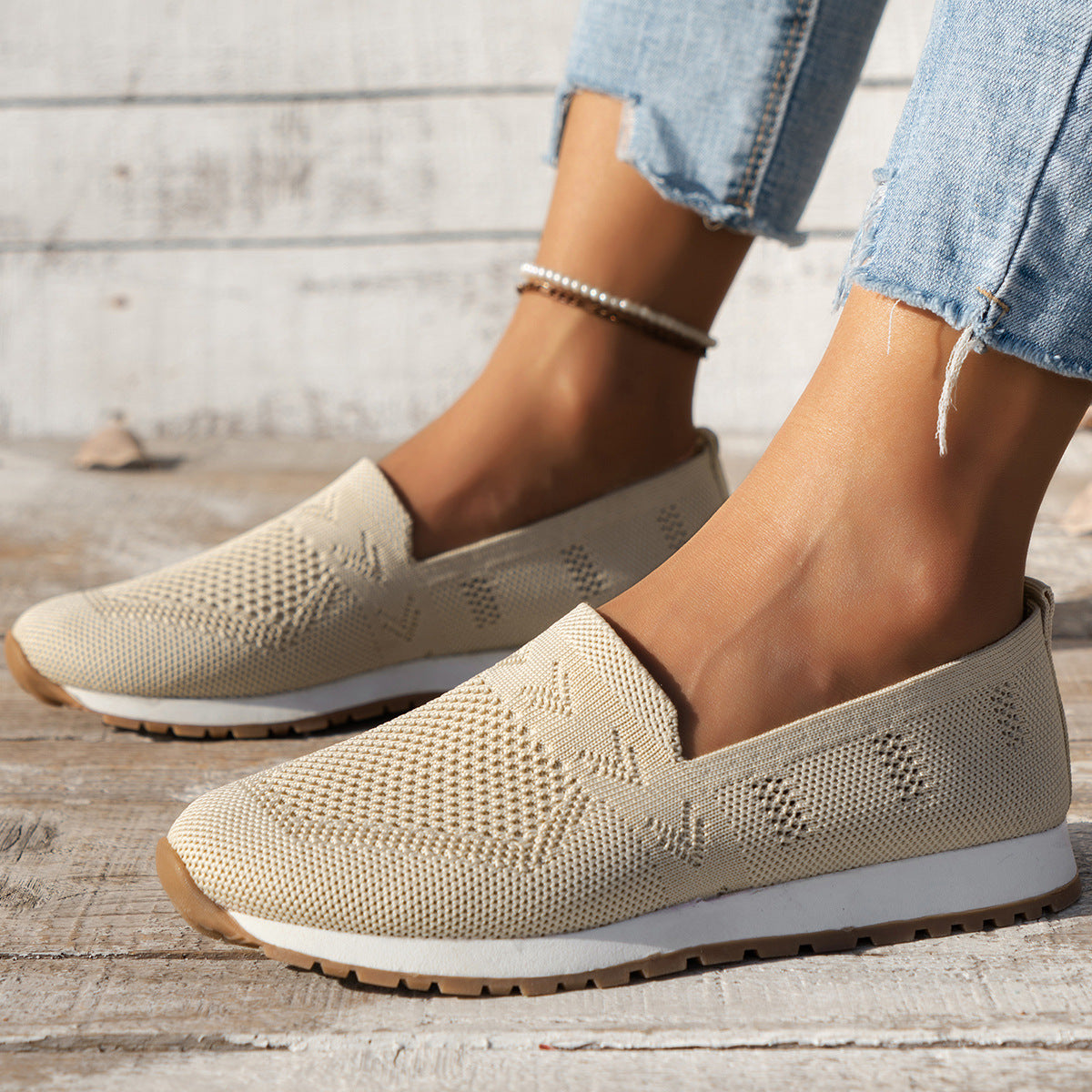 Image of Women's Knit Slip-On Sneakers